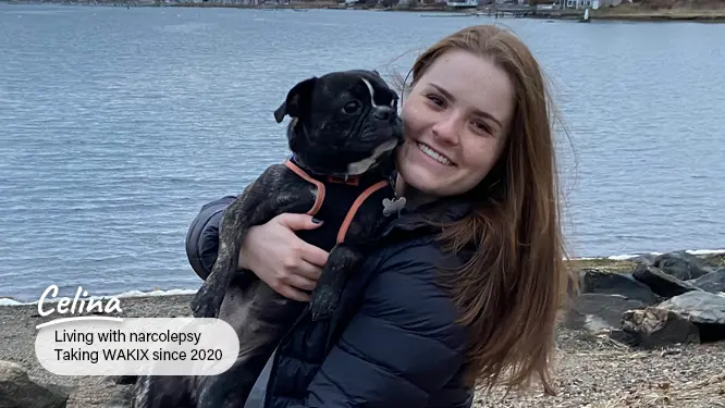 Video thumbnail of Celina, a real person with narcolepsy taking WAKIX